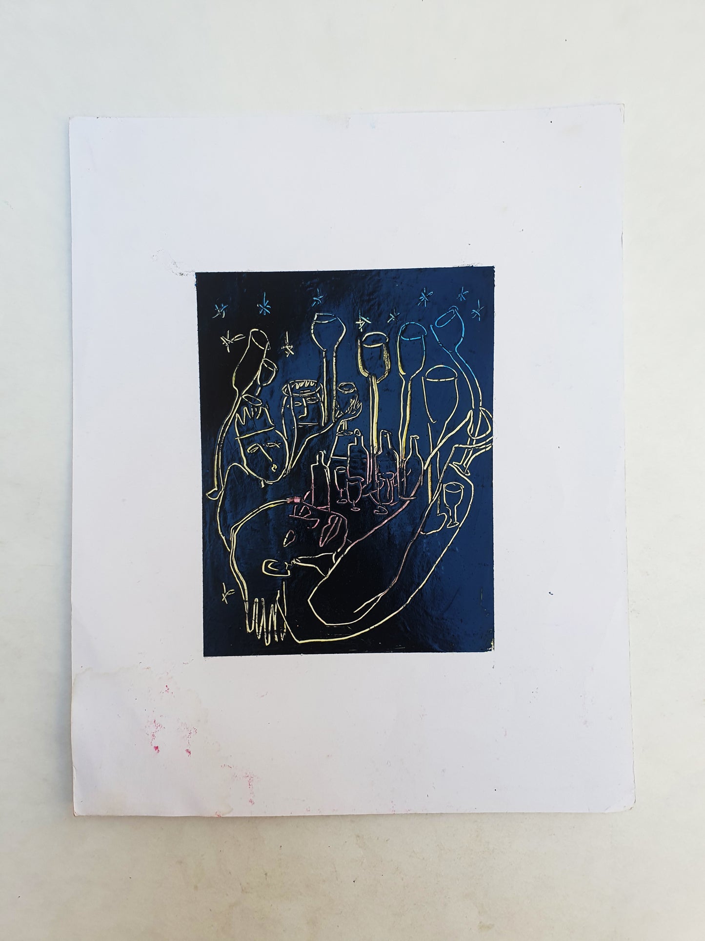 dessin original A4 fête la nuit