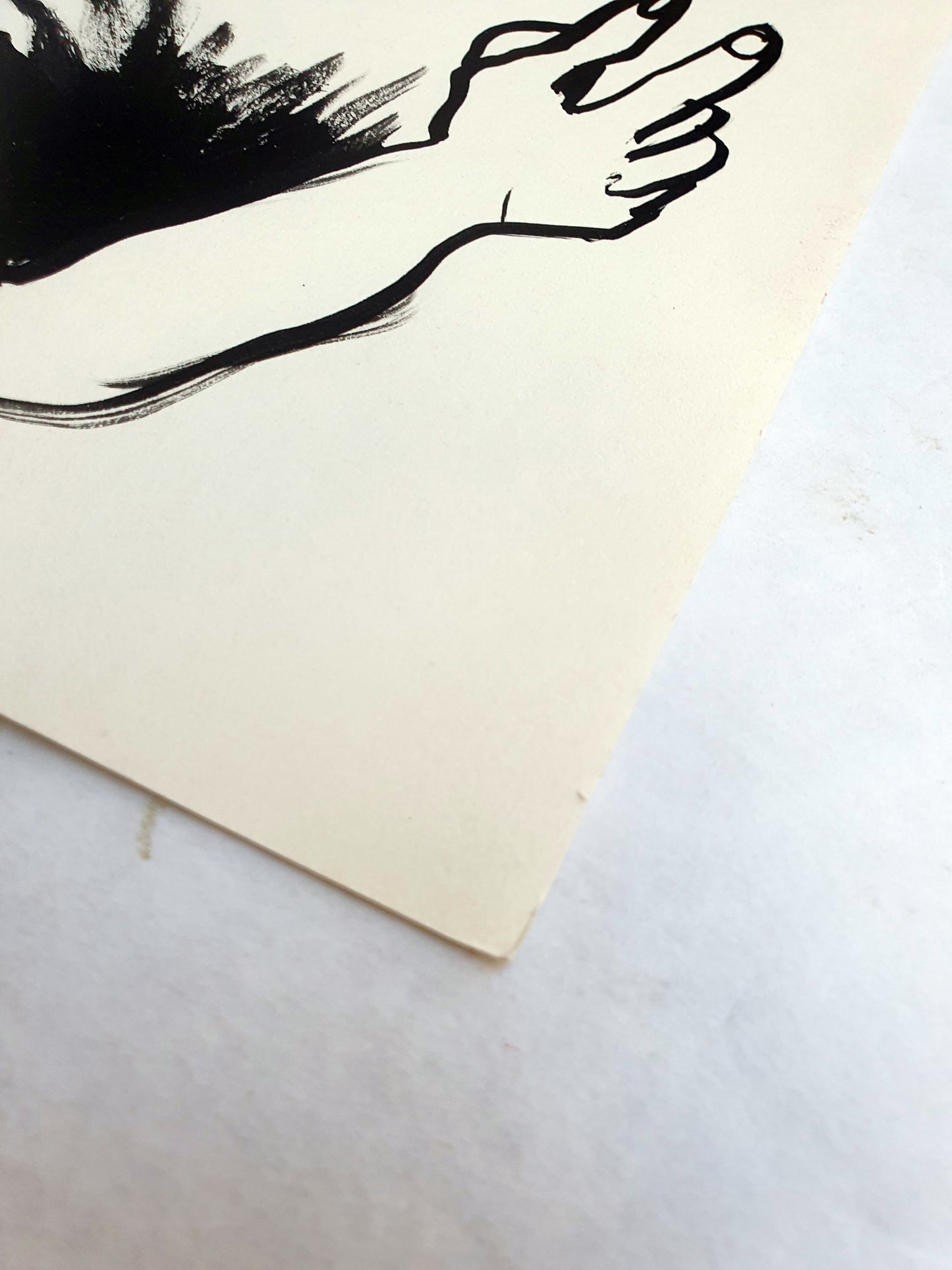 dessin A4 homme peace et fleur