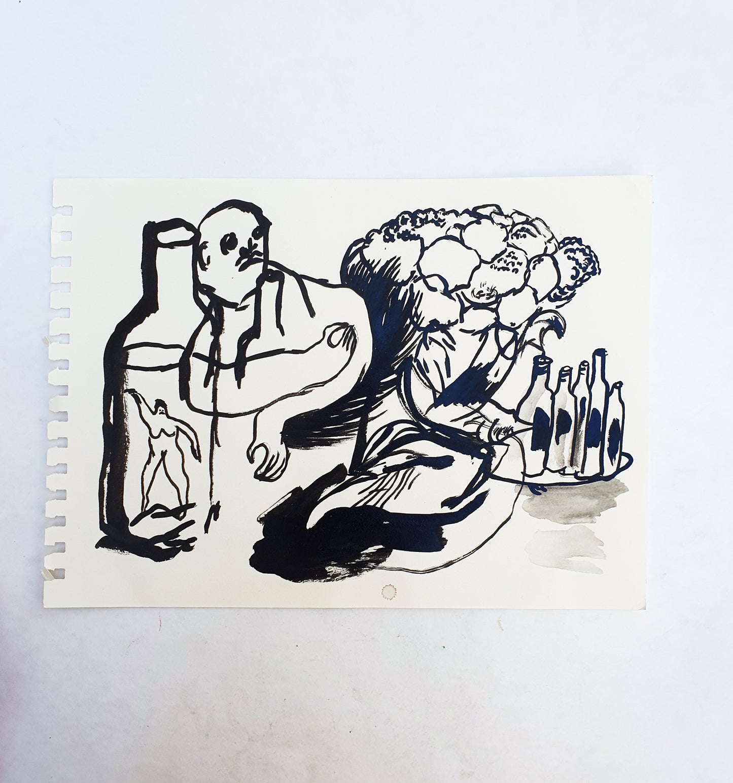 dessin A4 danse dans bouteille