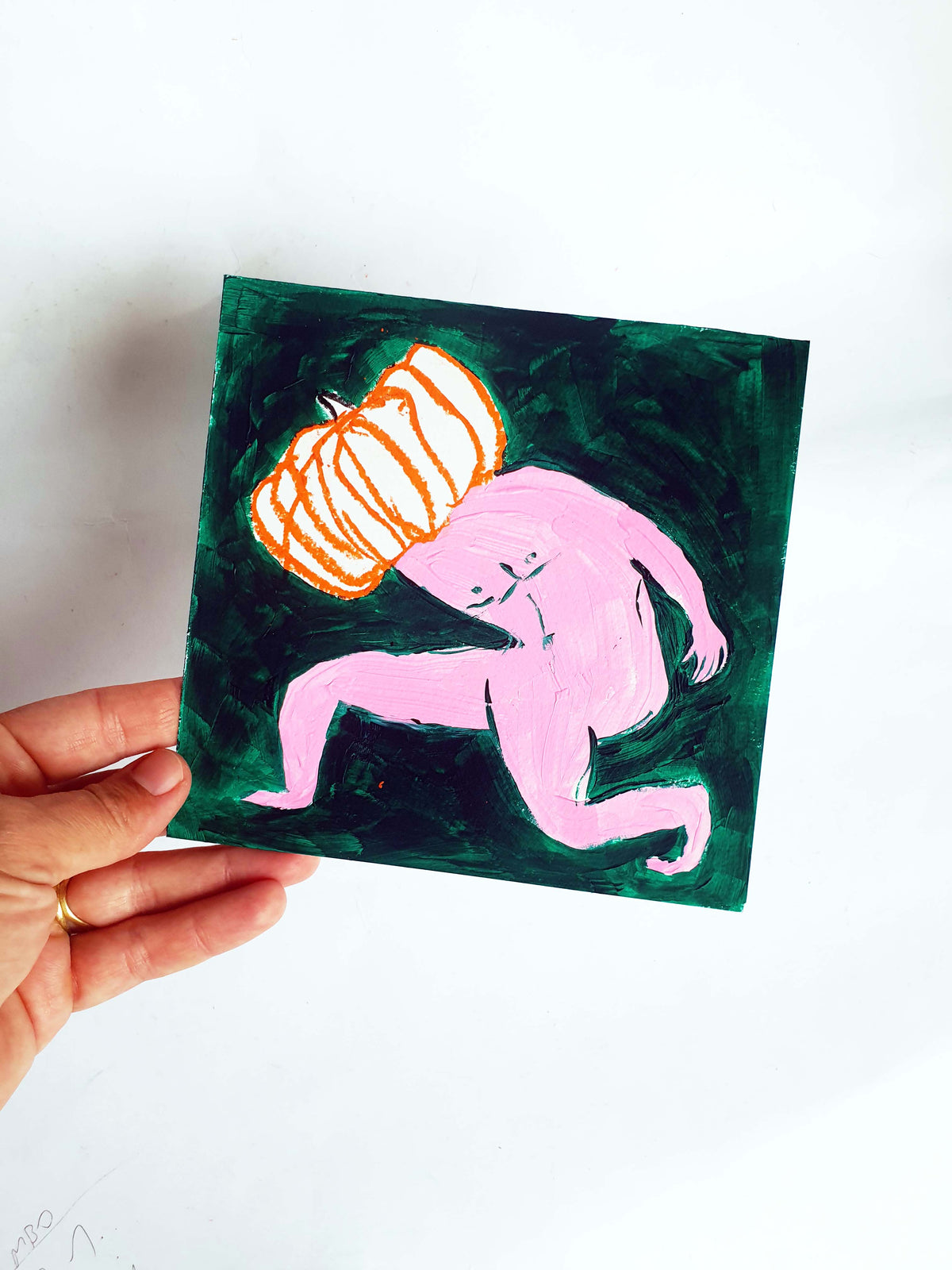 dessin original 15 x 15 tête de courge 2