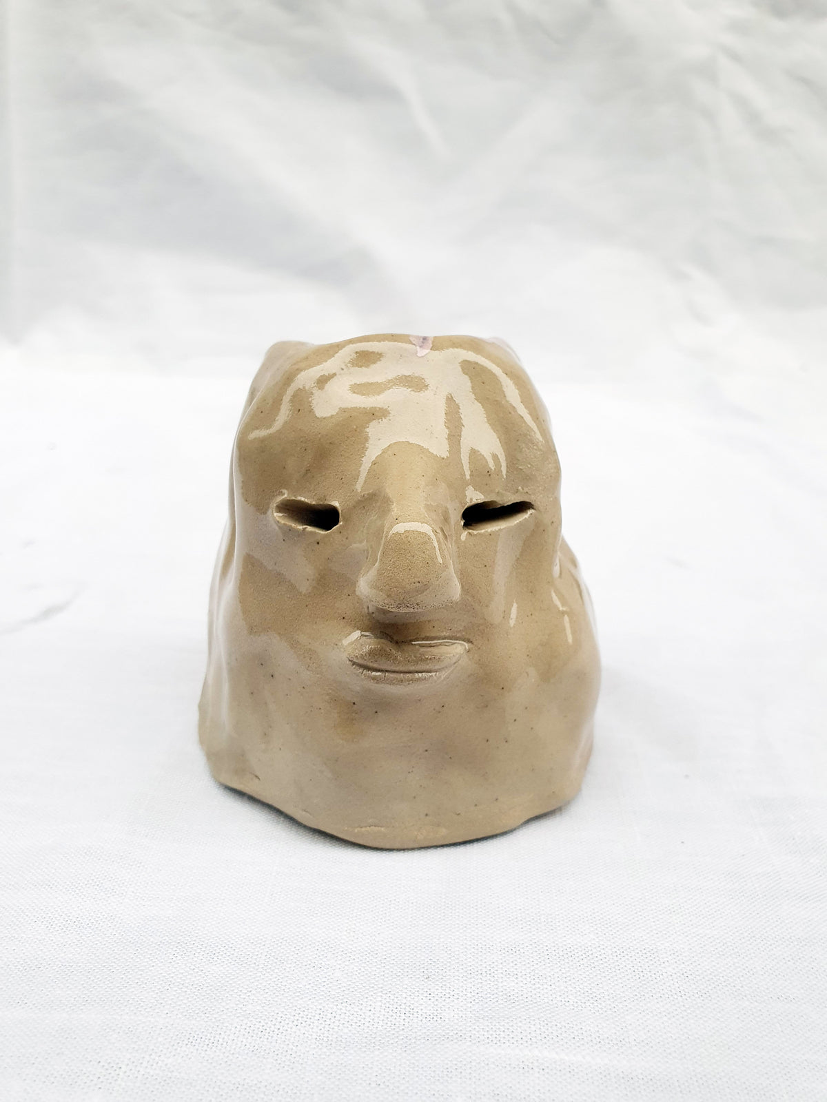 Bougeoir tête beige