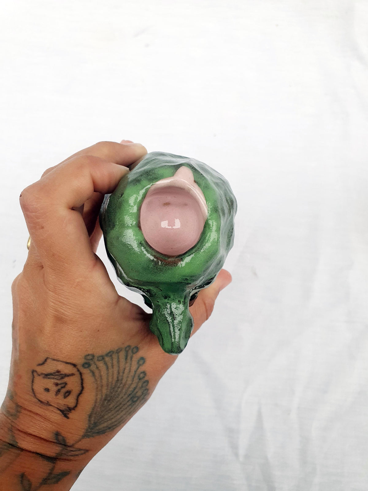 Bougeoir tête vert