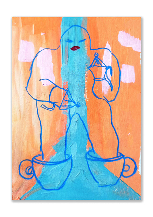 FEMME CAFETIERE 10 X 15 PRINT