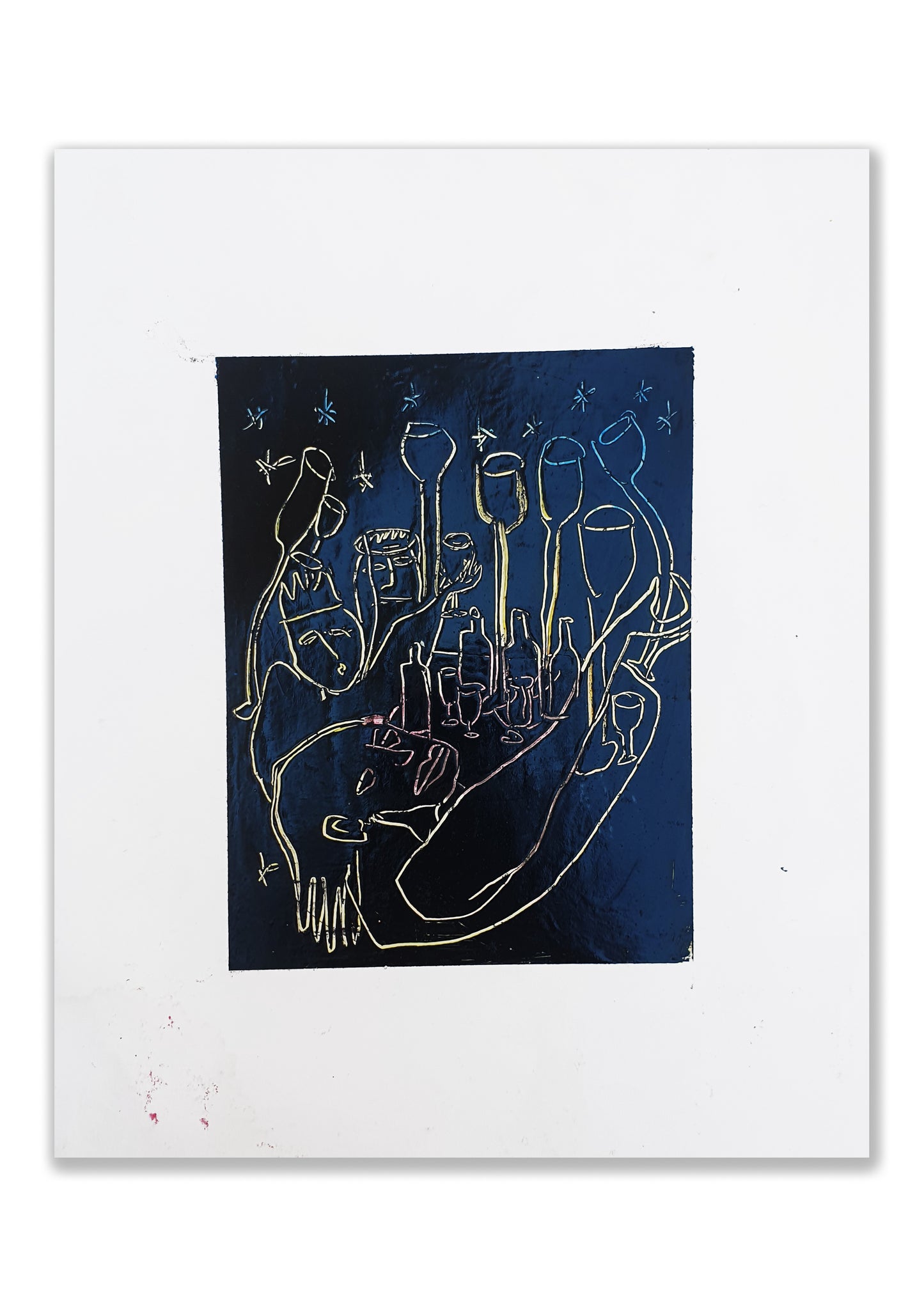 dessin original A4 fête la nuit