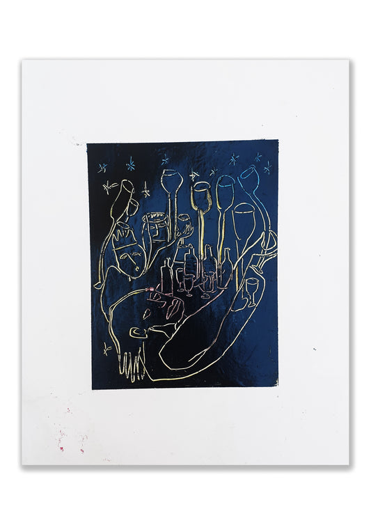 dessin original A4 fête la nuit