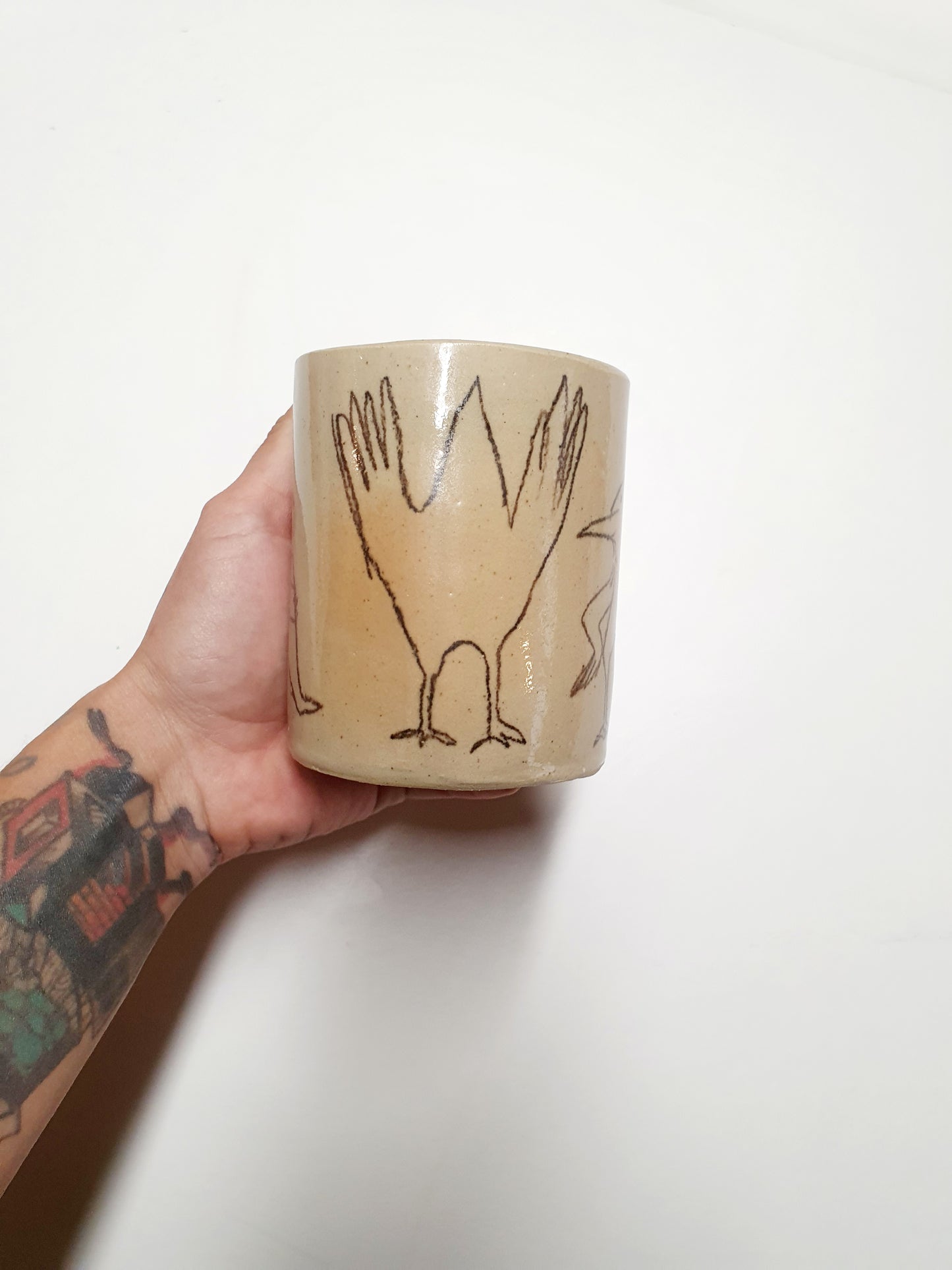 Tasse 35 cl oiseau assis/disco