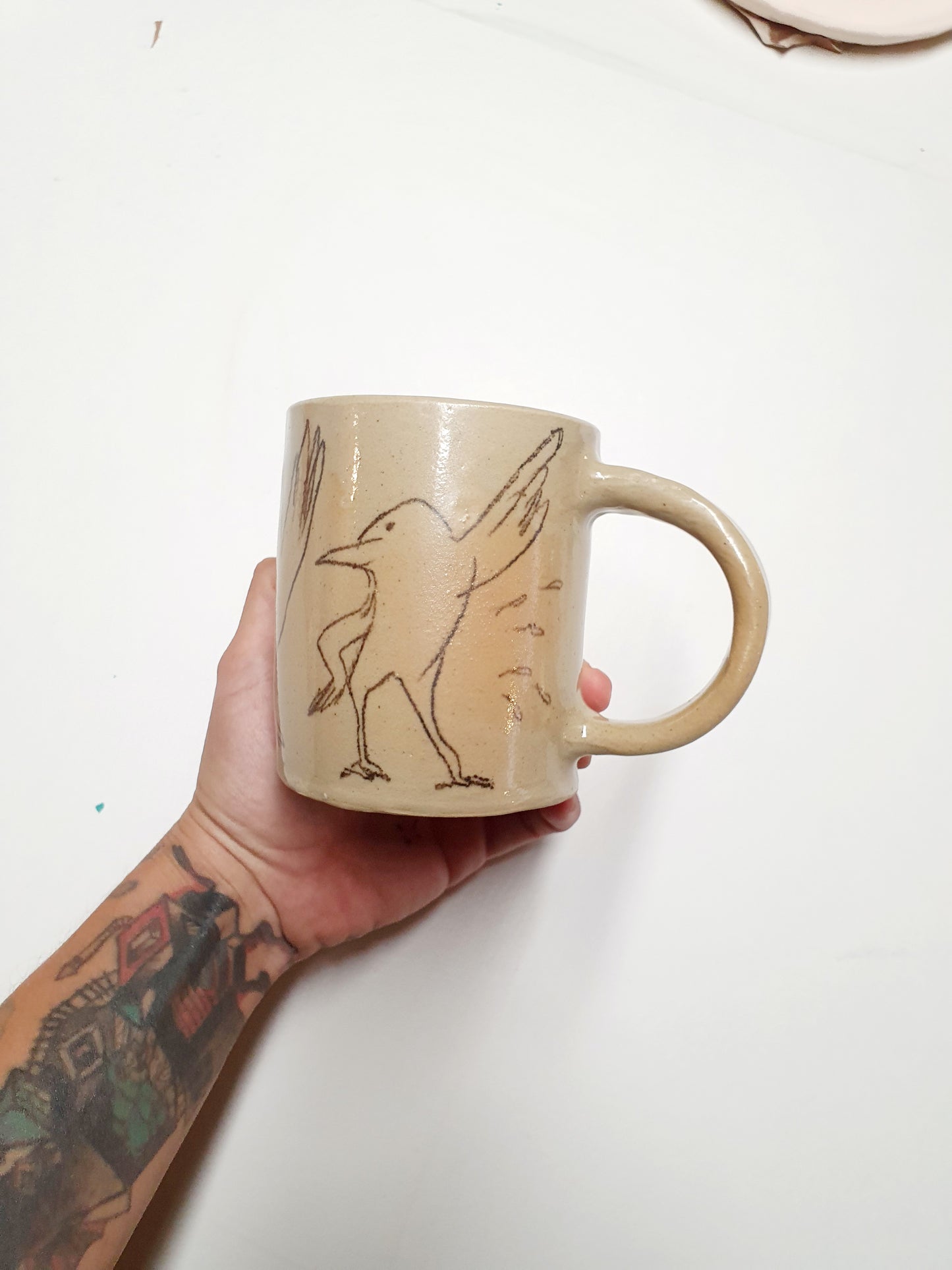 Tasse 35 cl oiseau assis/disco